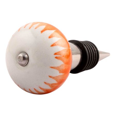 Amber Chakra Ceramic Wine Stopper